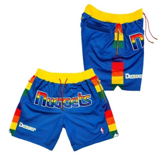Personalized Men’s Denver Nuggets Blue Shorts (Run Small)
