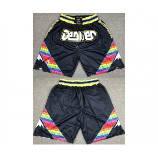 Personalized Men’s Denver Nuggets Navy Shorts (Run Smaller)