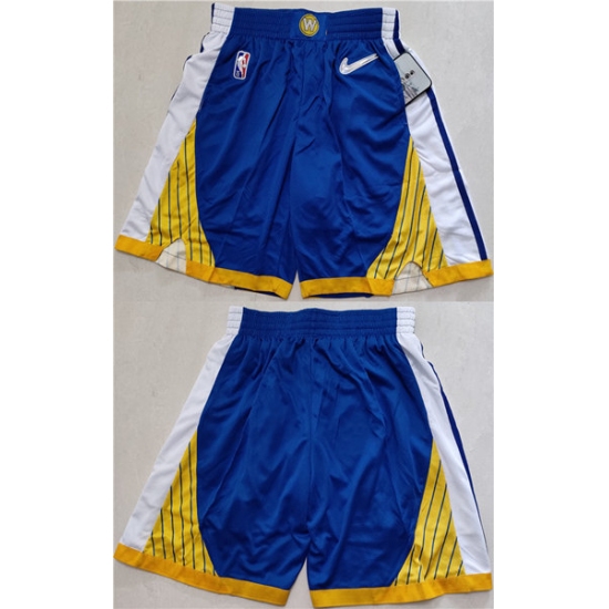 Personalized Men’s Golden State Warriors Blue Gold Shorts(Run Small)