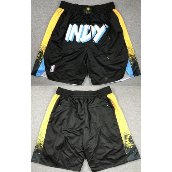Personalized Men’s Indiana Pacers Black City Edition Shorts (Run Small)