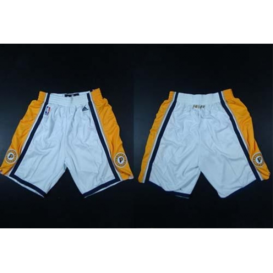 Personalized Men’s Indiana Pacers White NBA Shorts