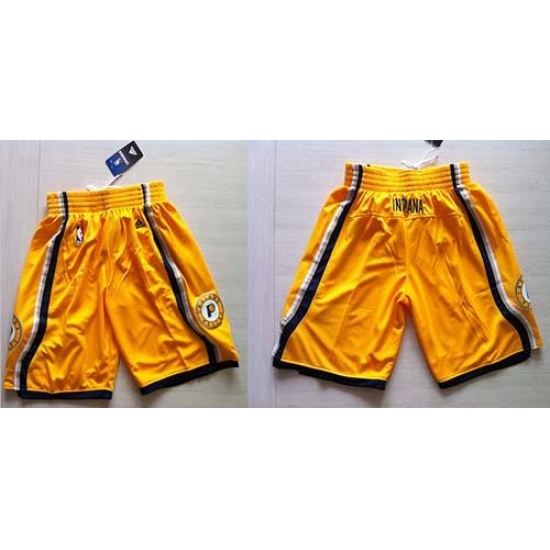 Personalized Men’s Indiana Pacers Yellow NBA Shorts