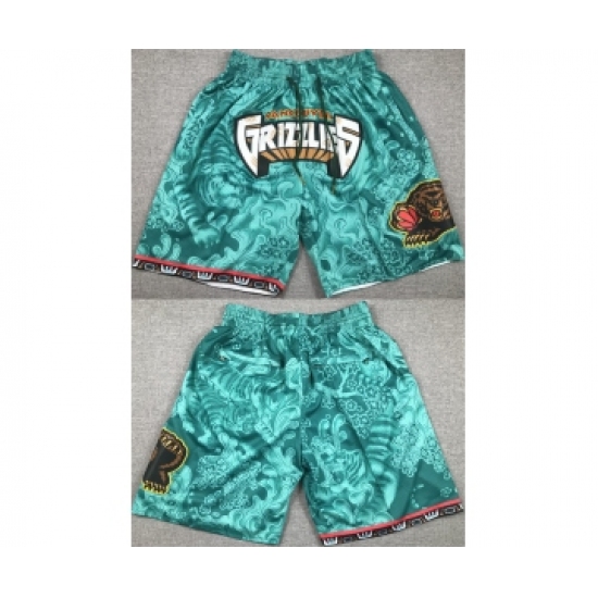 Personalized Men’s Memphis Grizzlies Aqua Shorts (Run Small)