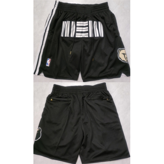 Personalized Men’s Memphis Grizzlies Black City Edition Shorts (Run Small)