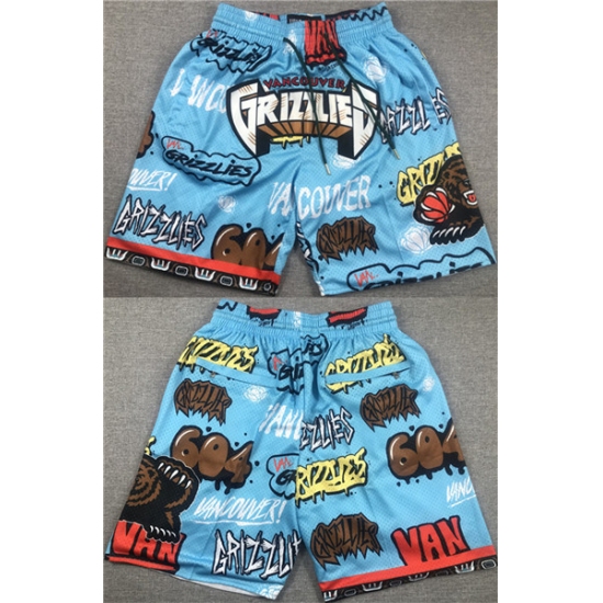 Personalized Men’s Memphis Grizzlies Blue City Edition Shorts (Run Small)