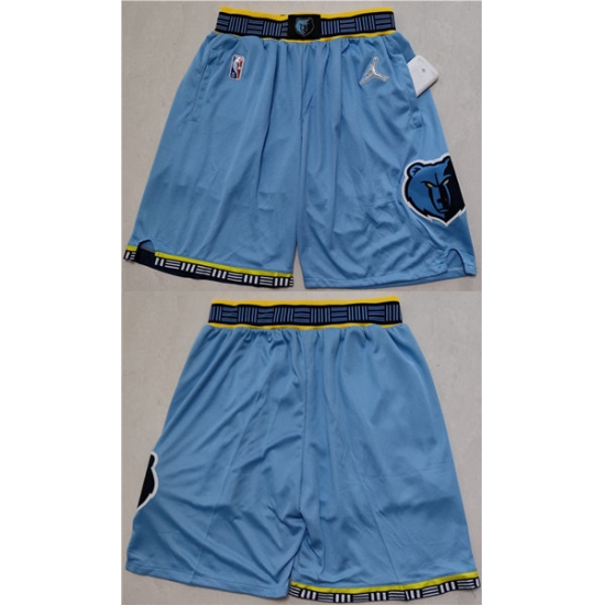 Personalized Men’s Memphis Grizzlies Blue Shorts (Run Small)