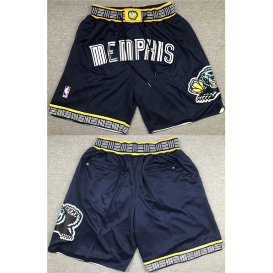 Personalized Men’s Memphis Grizzlies Navy Shorts (Run Small)