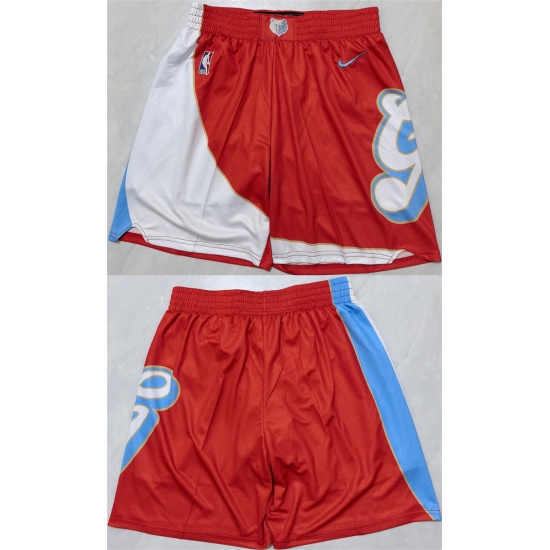 Personalized Men’s Memphis Grizzlies Red City Edition Shorts (Run Small)