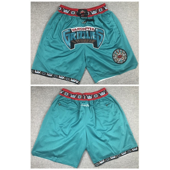 Personalized Men’s Memphis Grizzlies Teal Shorts (Run Small)