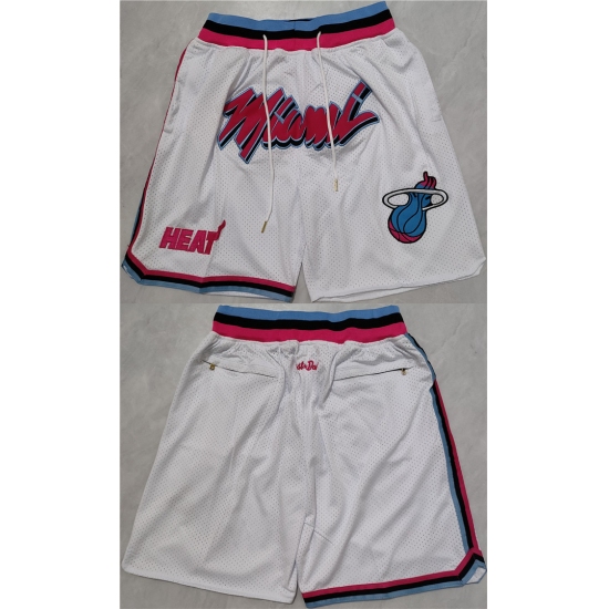 Personalized Men’s Miami Heat 2022-23 White Shorts (Run Small)