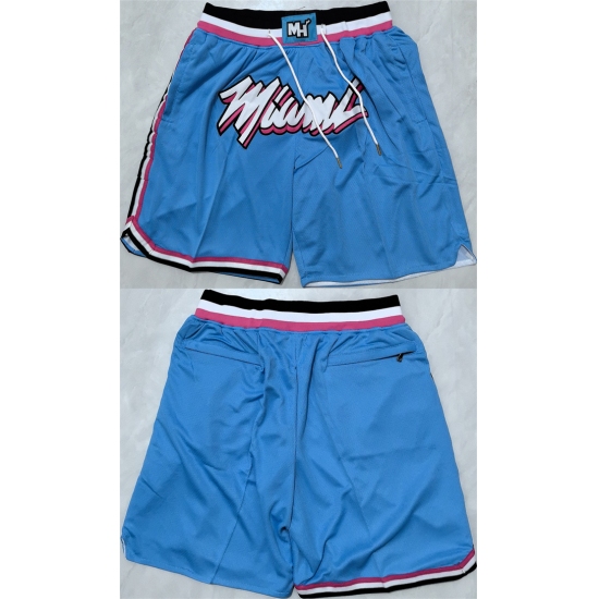 Personalized Men’s Miami Heat Blue Shorts (Run Small)