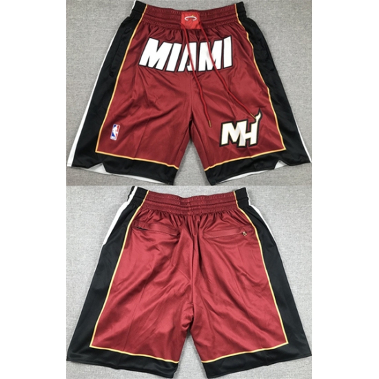 Personalized Men’s Miami Heat Red Shorts (Run Small)