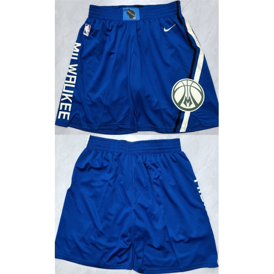 Personalized Men’s Milwaukee Bucks Royal Shorts (Run Small)