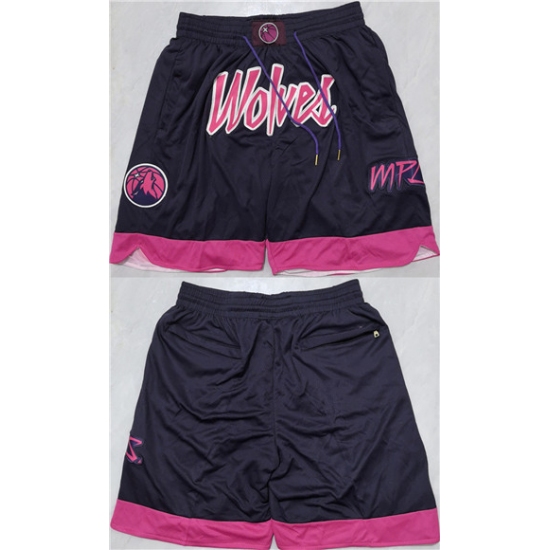 Personalized Men’s Minnesota Timberwolves Black 2025 Shorts (Run Small)