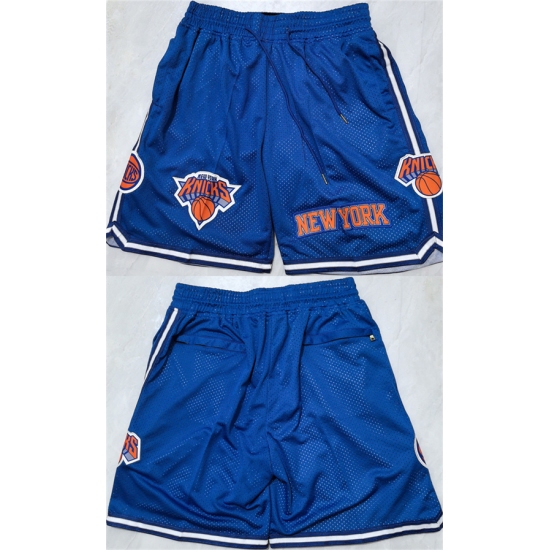 Personalized Men’s New Yok Knicks Royal Shorts (Run Small)