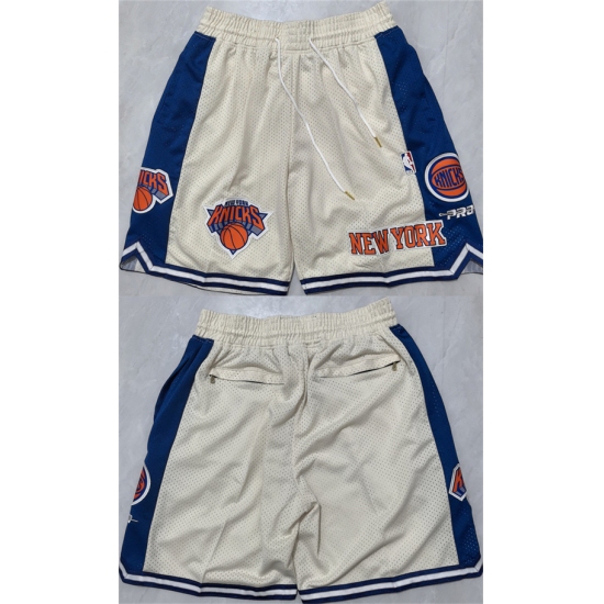 Personalized Men’s New Yok Knicks White 2025 Shorts (Run Small)