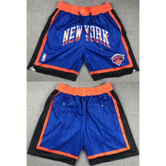 Personalized Men’s New York Knicks Royal City Edition Shorts (Run Small)