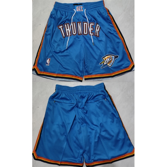 Personalized Men’s Oklahoma City Thunder Blue Shorts (Run Small)