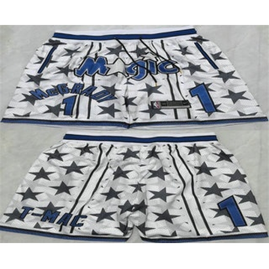 Personalized Men’s Orlando Magic #1 Penny Hardaway White 2025 Shorts