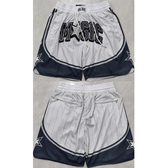 Personalized Men’s Orlando Magic Silver City Edition Shorts(Run Small)