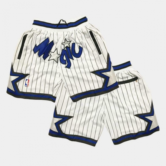 Personalized Men’s Orlando Magic White Shorts( Run Smaller)