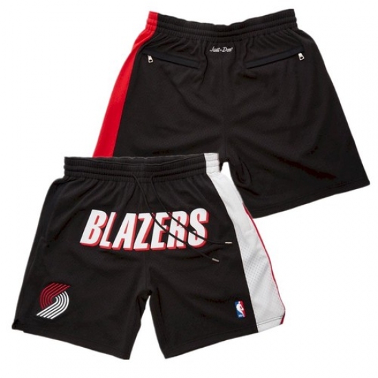 Personalized Men’s Portland Trail Blazers Black Just Don NBA Shorts (Run Smaller)