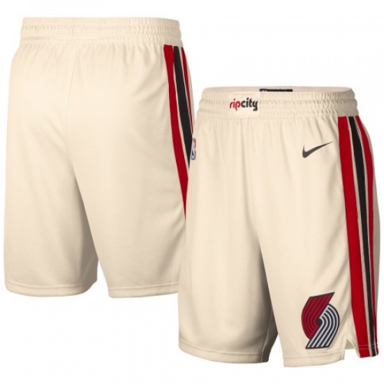 Personalized Men’s Portland Trail Blazers White NBA Shorts (Run Smaller)