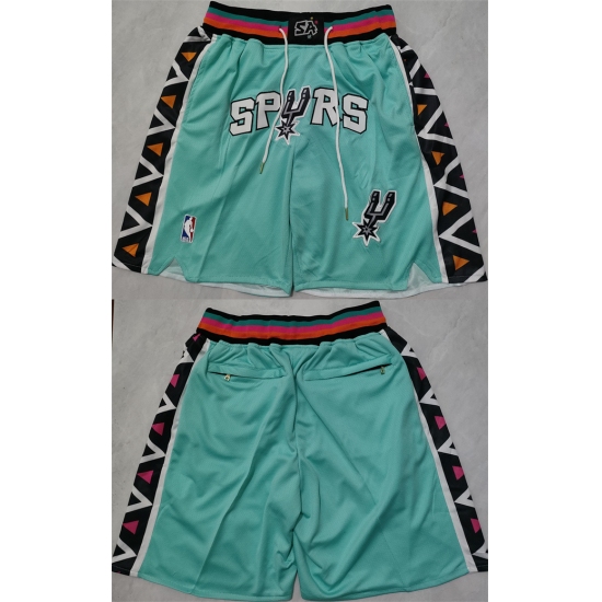 Personalized Men’s San Antonio Spurs Teal City Edition Shorts (Run Small)