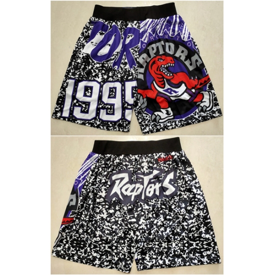 Personalized Men’s Toronto Raptors Black Mitchell&Ness Shorts (Run Smaller)