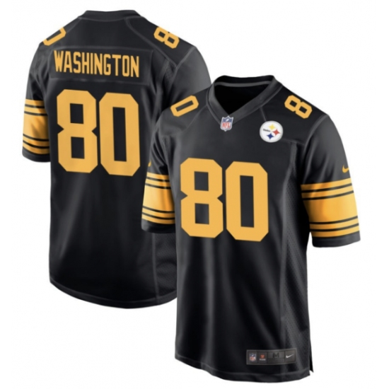 Personalized Men’s Pittsburgh Steelers #80 Darnell Washington Black Color Rush Untouchable Limited Stitched Jersey