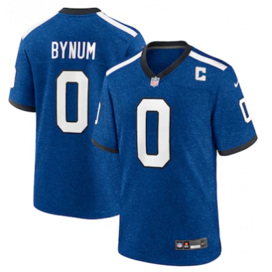 Personalized Men’s Indianapolis Colts #0 Camryn Bynum Limited Blue Heather Royal Alternate 2 Indiana Nights Jersey