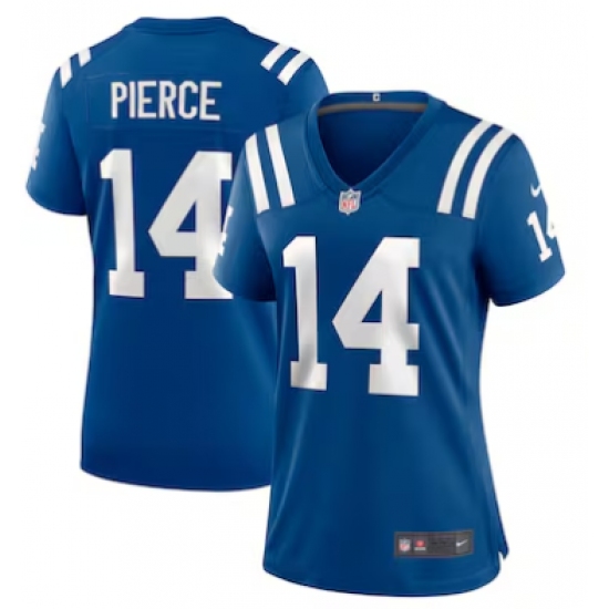 Personalized Women’s Indianapolis Colts #14 Alec Pierce Limited Blue Royal Player Jersey