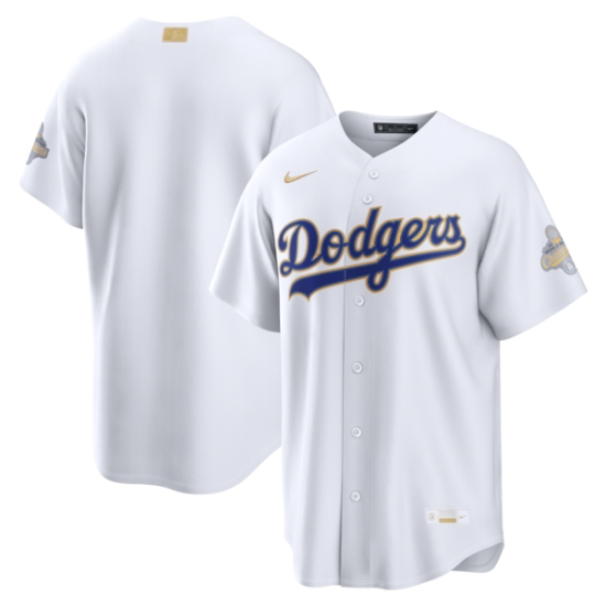 Personalized Men’s Los Angeles Dodgers White 2026 Gold Collection Stadium Jersey