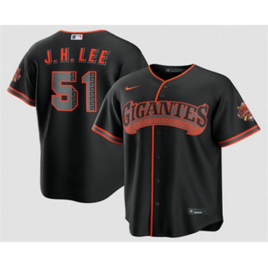 Personalized Men’s San Francisco Giants #51 Jung Hoo Lee Black 2026 Alternate Stadium Stitched Jersey