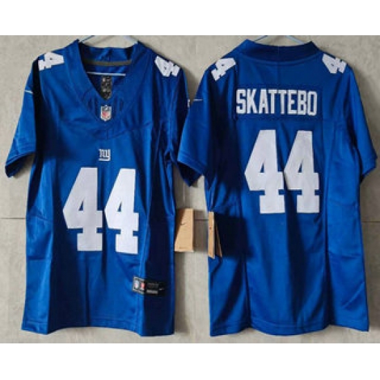 Personalized Youth New York Giants #44 Cam Skattebo Limited FUSE Blue Jersey