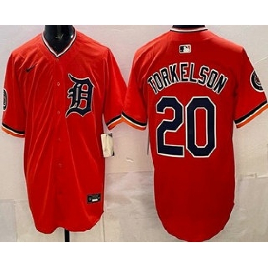 Personalized Men’s Detroit Tigers #20 Spencer Torkelson Orange Limited Jersey