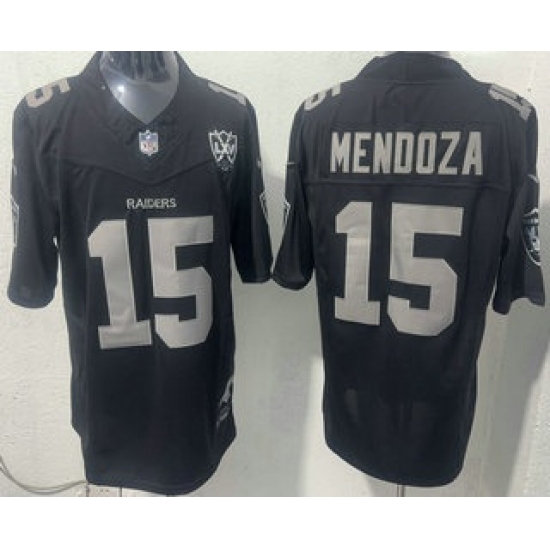 Personalized Men’s Las Vegas Raiders #15 Fernando Mendoza Limited Black Fashion FUSE Jersey