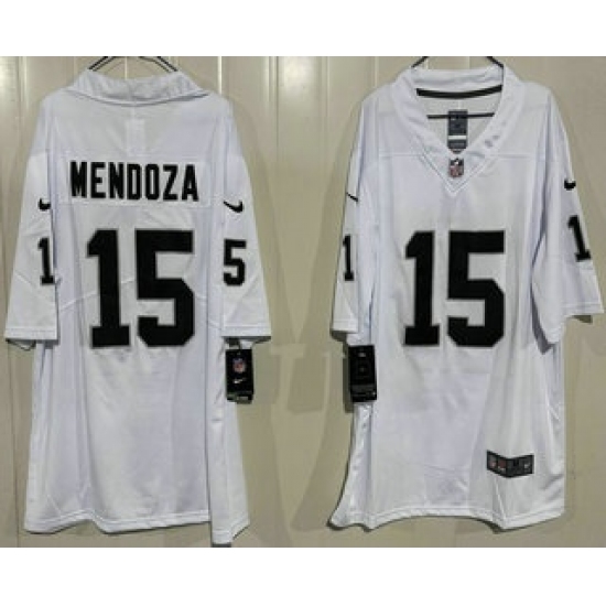 Personalized Men’s Las Vegas Raiders #15 Fernando Mendoza Limited White Jersey