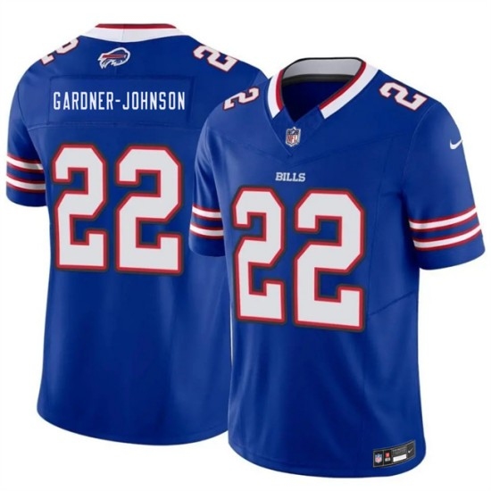 Personalized Men’s Buffalo Bills #22 C.J. Gardner-Johnson Blue 2026 F.U.S.E. Untouchable Limited Stitched Football Jersey