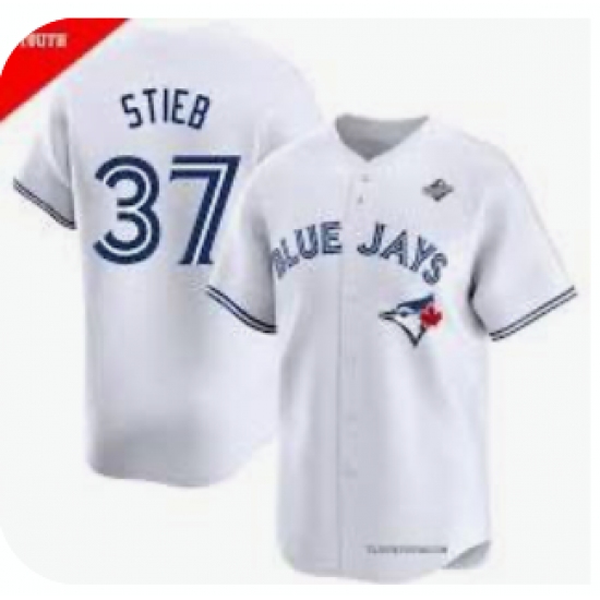 Personalized Men’s Toronto Blue Jays #37 Dave Stieb White Flex Base Stitched Jersey