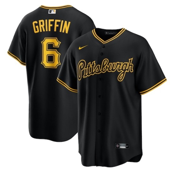 Personalized Men’s Pittsburgh Pirates #6 Konnor Griffin Black Alternate Jersey