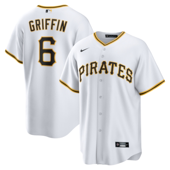 Personalized Men’s Pittsburgh Pirates #6 Konnor Griffin White Home Jersey