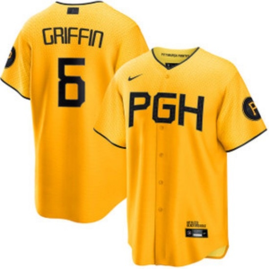 Personalized Men’s Pittsburgh Pirates #6 Konnor Griffin Yellow City Connect Limited Jersey
