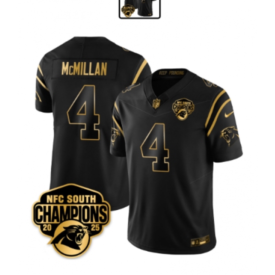 Personalized Men’s Carolina Panthers #4 Tetairoa McMillan NFC South Division Champions
