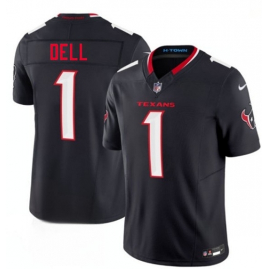 Personalized Men’s Houston Texans #1 Tank Dell Navy 2nd Alternate 2026 F.U.S.E. Limited Football Stitched Jersey