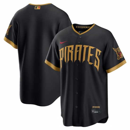 Personalized Men’s Pittsburgh Pirates Blank Black 2026 City Connect Stadium Stitched Stitched Baseball Jersey
