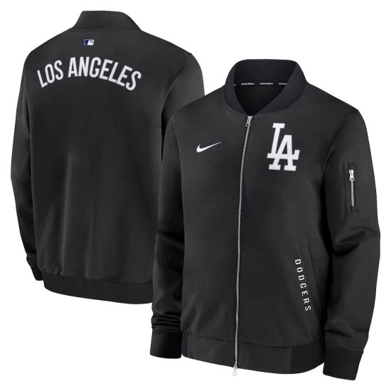 Personalized Men’s Los Angeles Dodgers Blank Black Jacket FG