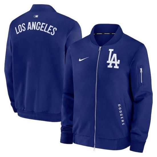 Personalized Men’s Los Angeles Dodgers Blank Blue Jacket FG