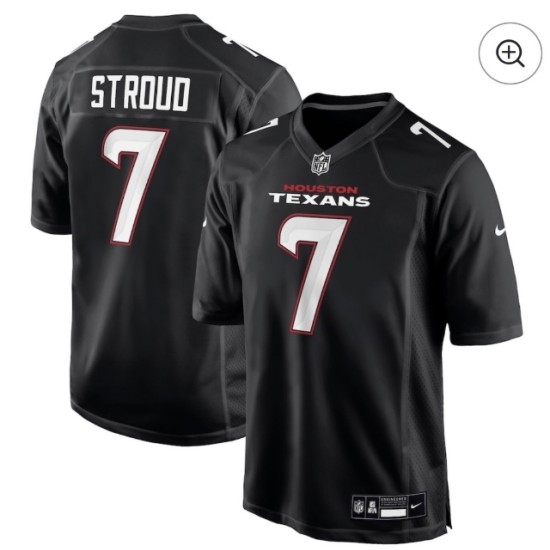 Personalized Men’s Houston Texans #7 CJ Stroud Black Fashion Limited Stitched Football Jersey
