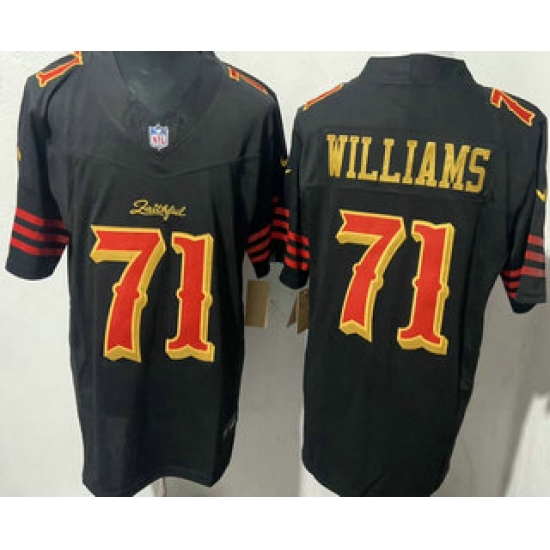 Personalized Men’s San Francisco 49ers #71 Trent Williams Limited Black Rivalries FUSE Jersey